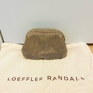 BNWOT Loeffler Randall Doreen Frame Pouch in Gold